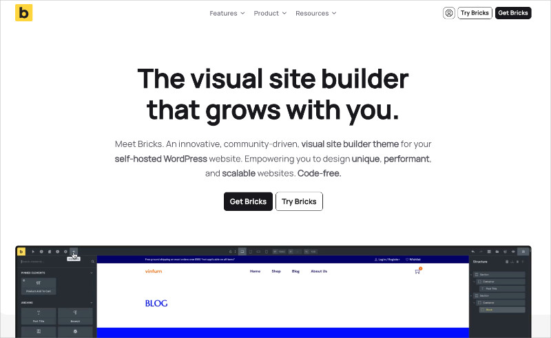 Bricks Builder WordPress page builder