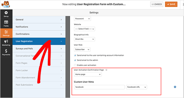 Custom User Meta Details