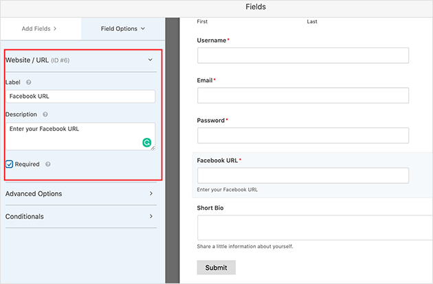 Customize field labels