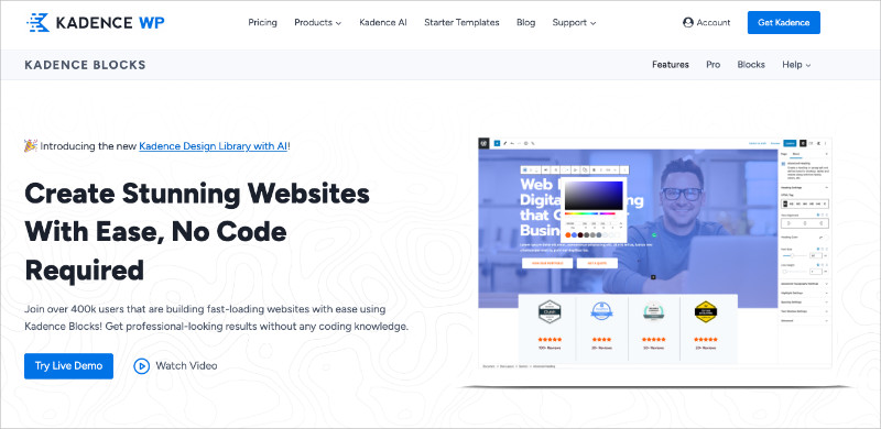 Kadence Blocks WordPress plugin