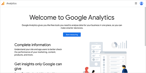 googlestatswelcomescreen SeedProd How to Set Up Google Analytics account