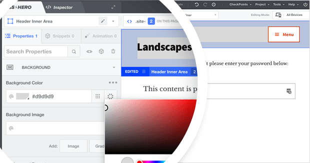 Customize the CSS of your header