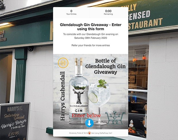 gin-giveaway-landing-page-1 - SeedProd Glendalough Gin giveaway landing page