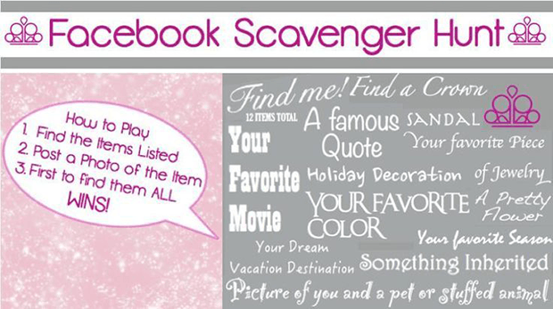 Facebook scavenger hunt giveaway ideas