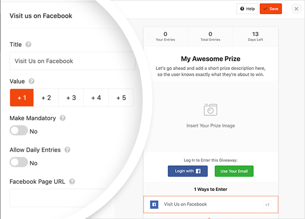 visit-facebook-group - SeedProd RafflePress visit us on Facebook action