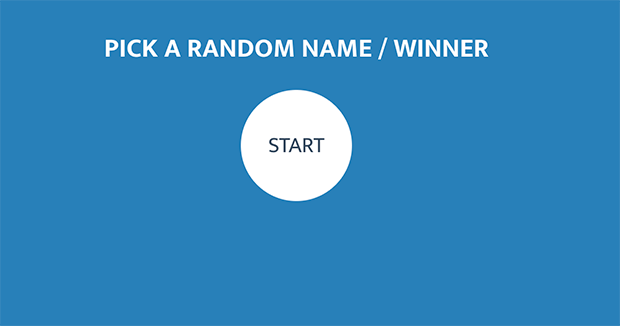 Click the start button to draw a winner from a list of random names.