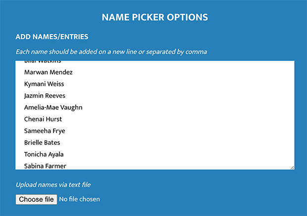 Random Comment Picker Tool