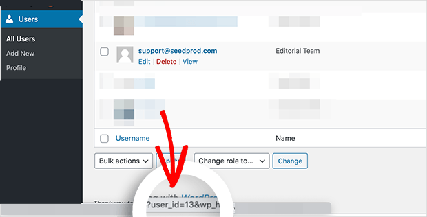 hover your mouse over a WordPress use to find the user ID number in the url at the bottom of your screen