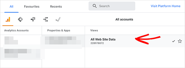 google-dashboard - SeedProd choose a website in your Google Analytics account to set up WordPress user tracking for