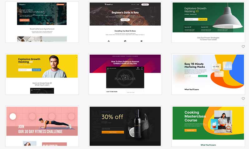 landing-page-templates - SeedProd SeedProd landing page templates