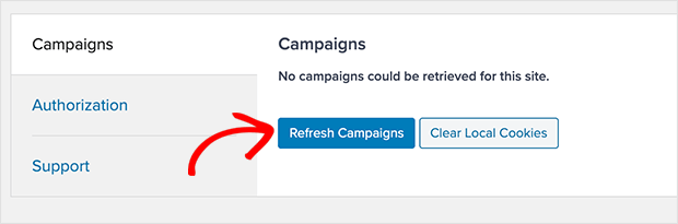 Refresh your OptinMonster Campaigns list