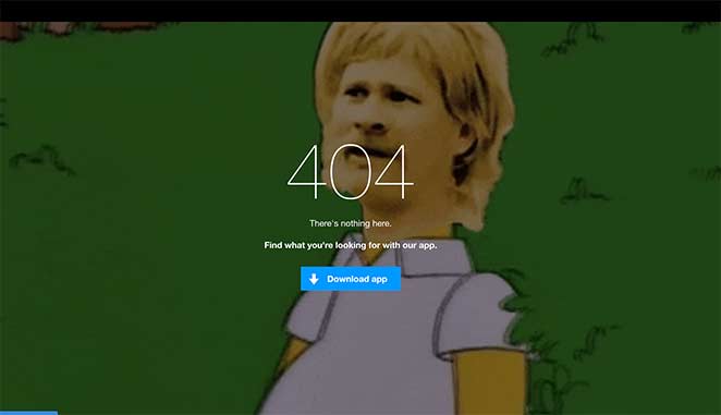 9gag funny 404 page examples with CTA