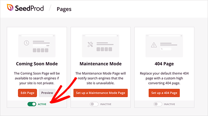 activate-custom-password-protect-page - SeedProd activate your coming soon page in WordPress