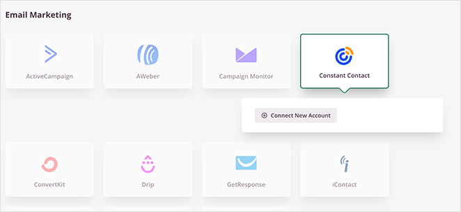 connect to your email marketing service