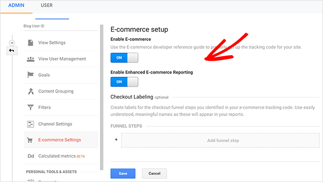 enableenhancedecommercetracking SeedProd Turn on enhanced ecommerce tracking in goole analytics