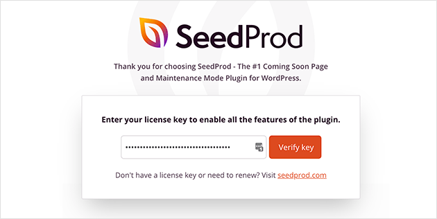 enter-seedprod-license-key - SeedProd Activate your seedprod plugin license