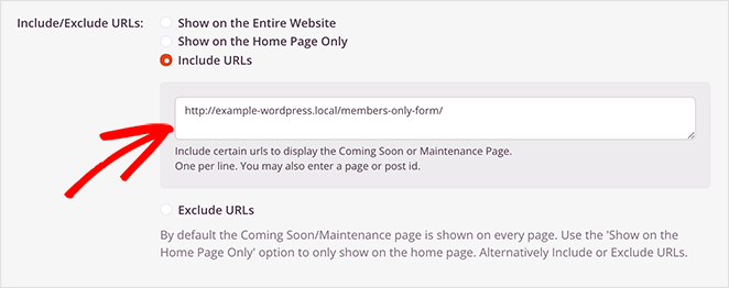 includeformurl SeedProd Include your form page's URL