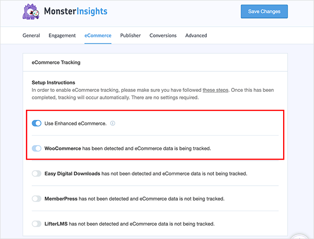monsterinsightsenhancedecommercetracking SeedProd enable enhanced ecommerce tracking in monsterinsights