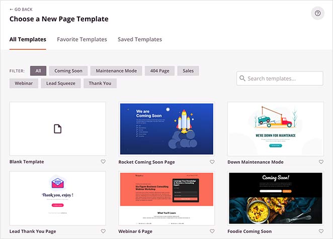 Choose a WordPress landing page template