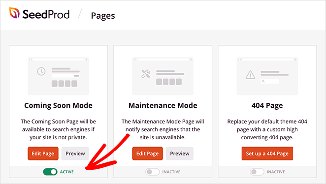 activate your coming soon page mode in wordpress