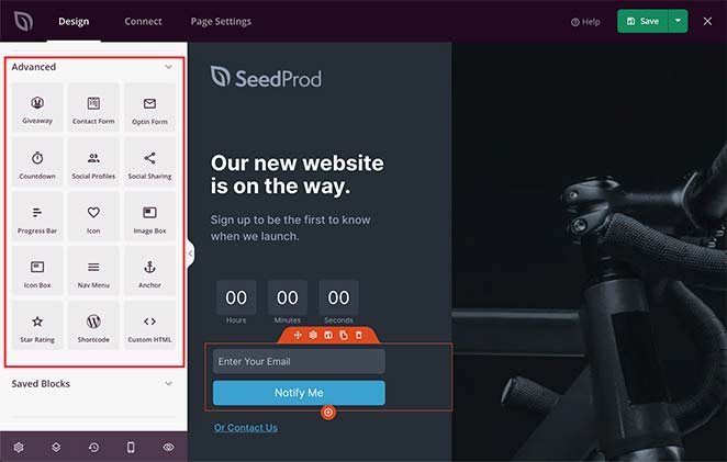 advanced landing page elements