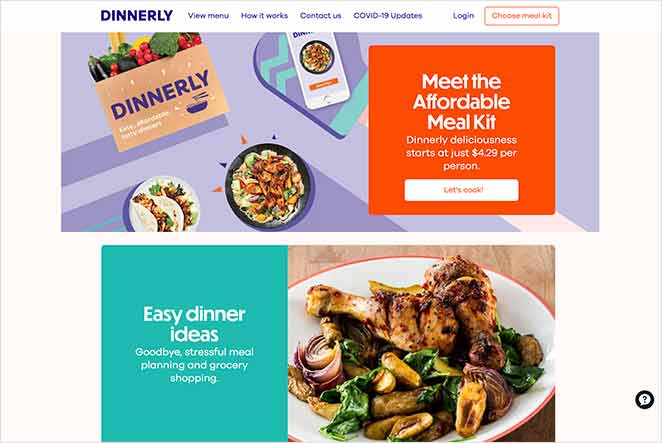 Dinnerly reddit sales page examples