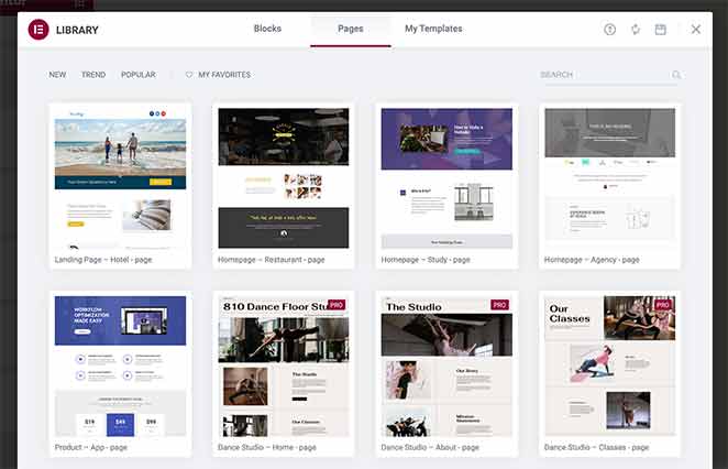 Elementor WordPress templates