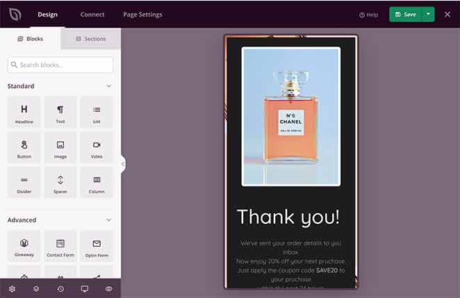 View your thank you page in mobile mode to see if it is responsive