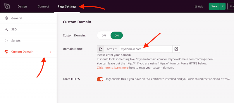 seedprod custom domain mapping