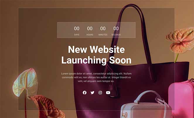 SeedProd fashion coming soon page template