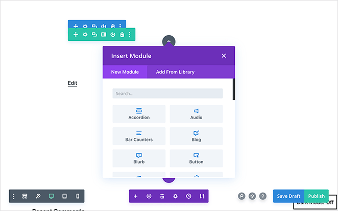 Divi page builder content modules