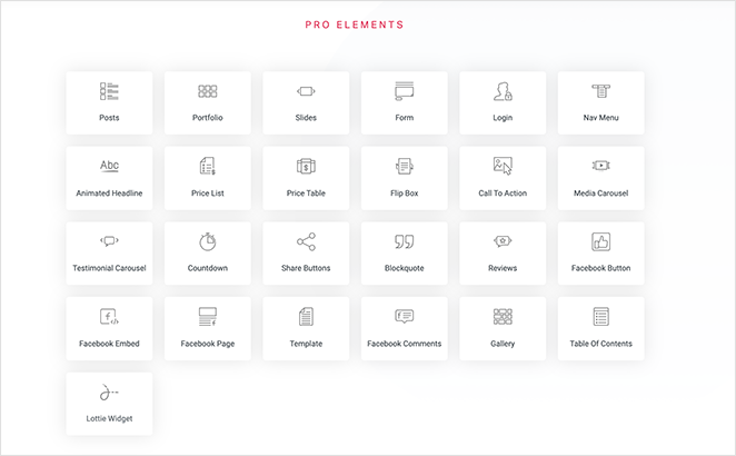 Elementor Pro Features