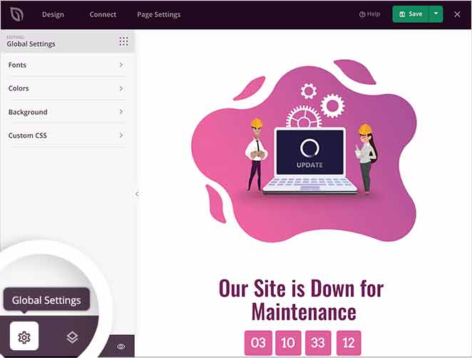global-landing-page-settings - SeedProd global landing page settings