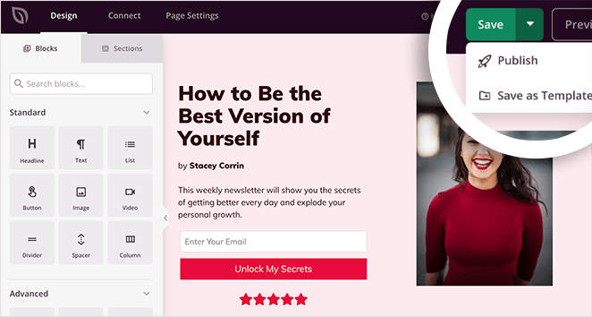 click-publish-min - SeedProd Click the publish button