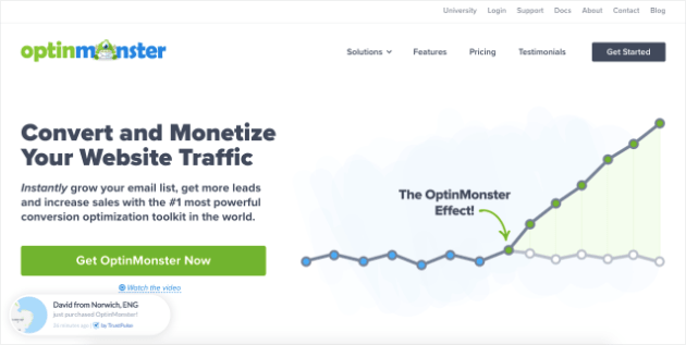 Optinmonster, le meilleur outil de génération de leads