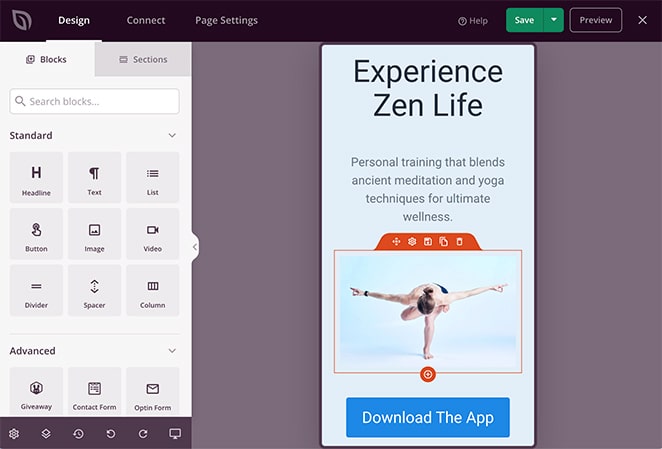 preview-landing-page-in-mobile-min - SeedProd Preview your app landing page in mobile