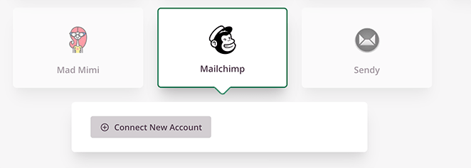 connect a mailchimp account to seedprod