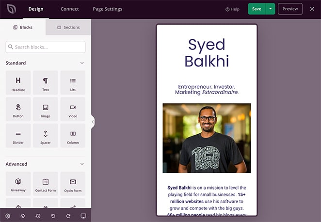 view-page-in-mobile-min - SeedProd SeedProd landing page mobile preview