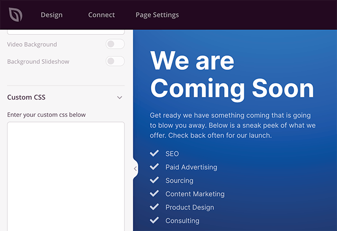 add-custom-css - SeedProd Add custom CSS to your coming soon page.