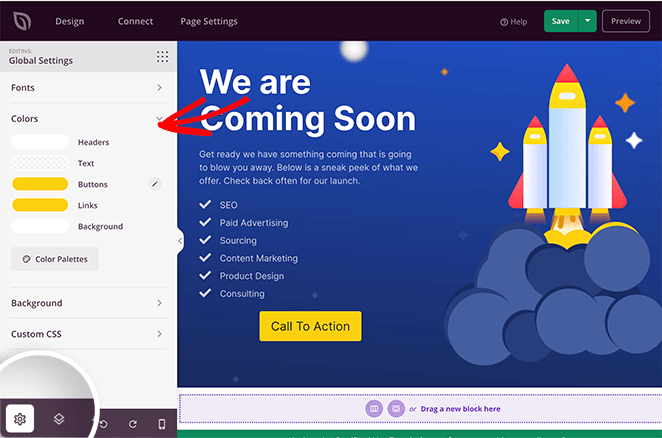 custom-coming-soon-page-colors - SeedProd Customize your coming soon page element colors