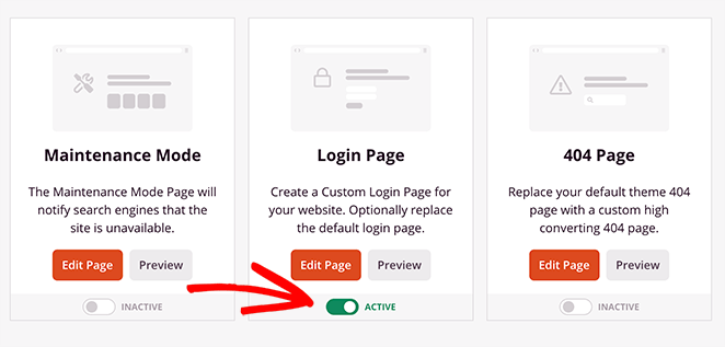 activate client login page WordPress