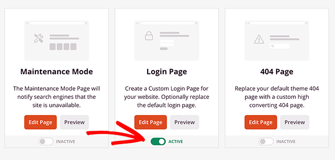 SeedProd login page mode