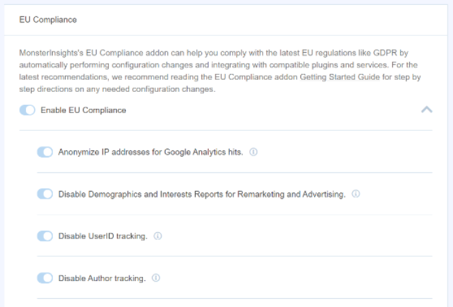eu-compliance-addon - SeedProd Enable EU Compliance in MonsterInsights