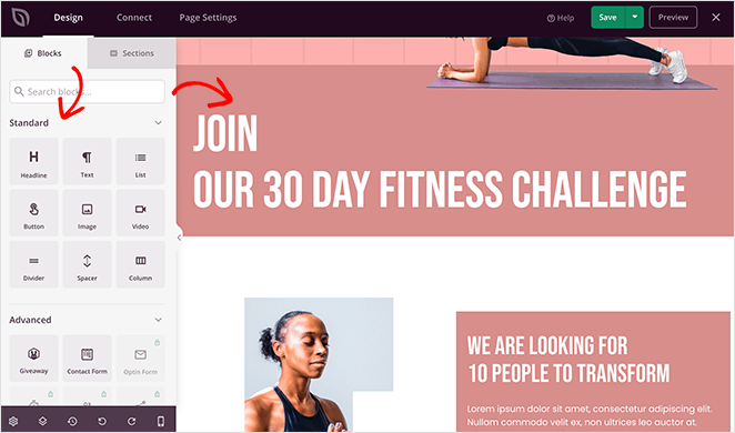 free-landing-page-editor - SeedProd SeedProd's free drag and drop landing page editor is divided into 2 sections