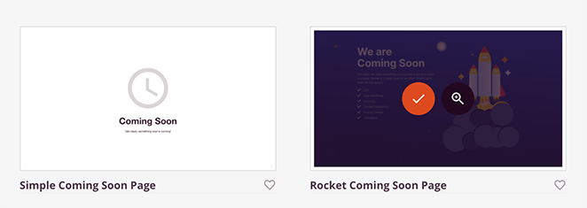 launch-free-coming-soon-page-template - SeedProd Click the tick icon to launch your free coming soon page theme
