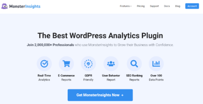 MonsterInsights best WordPresss google analytics plugin