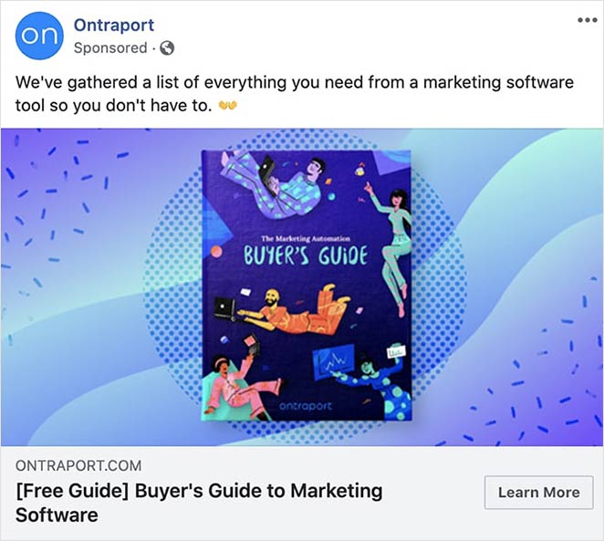 Ontraport facebook ad