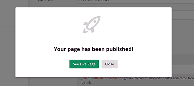 preview-free-landing-page - SeedProd Click the See Live Page button to preview your free WordPress landing page