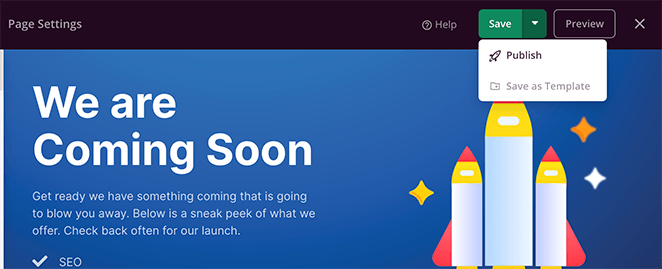 Publier votre page "coming soon" dans WordPress