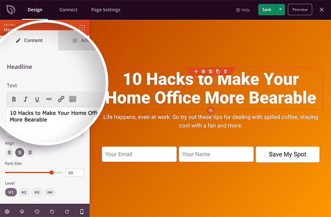 block-contents-settings - SeedProd SeedProd landing page block content settings